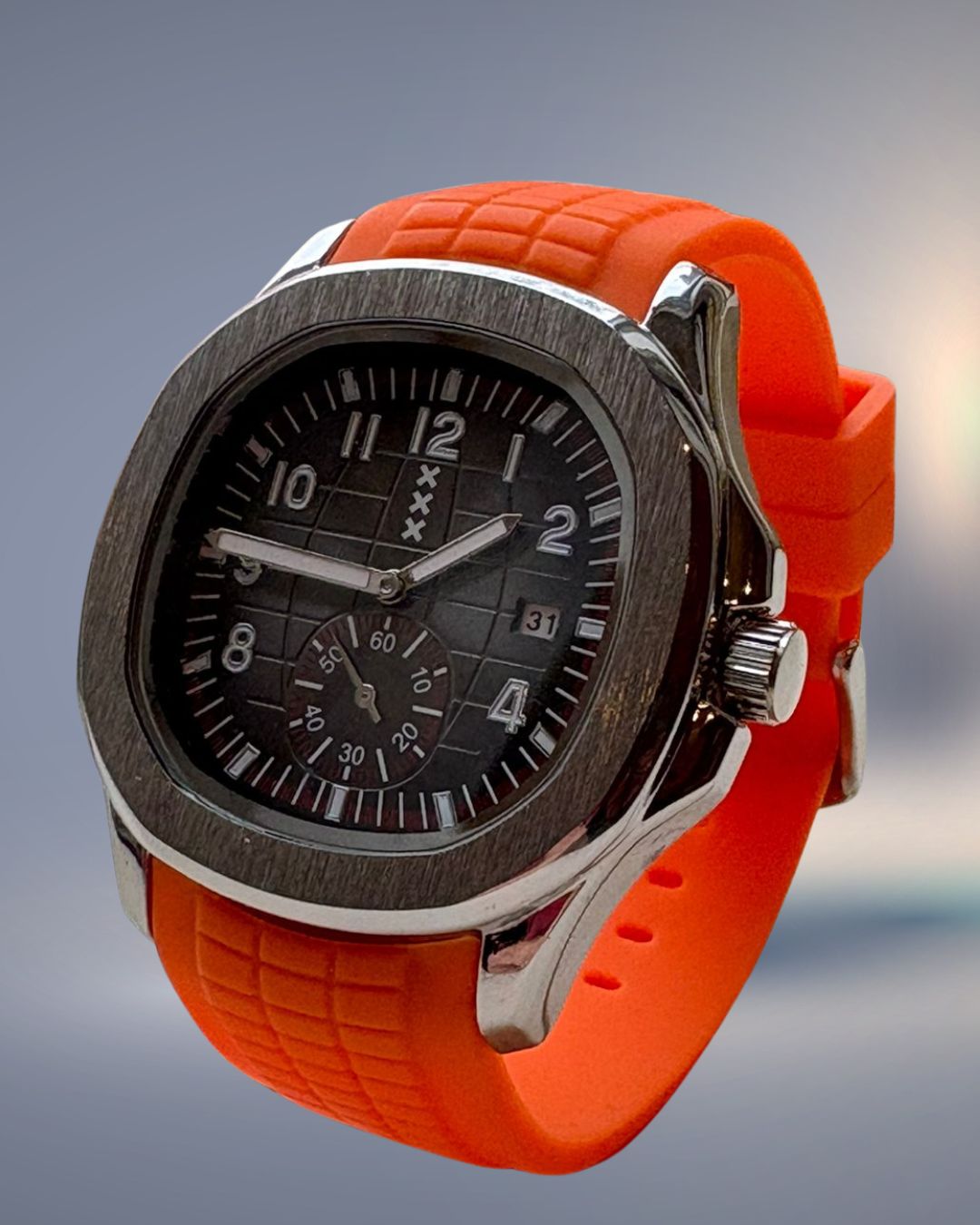 Mokumklokkie Staal/Oranje