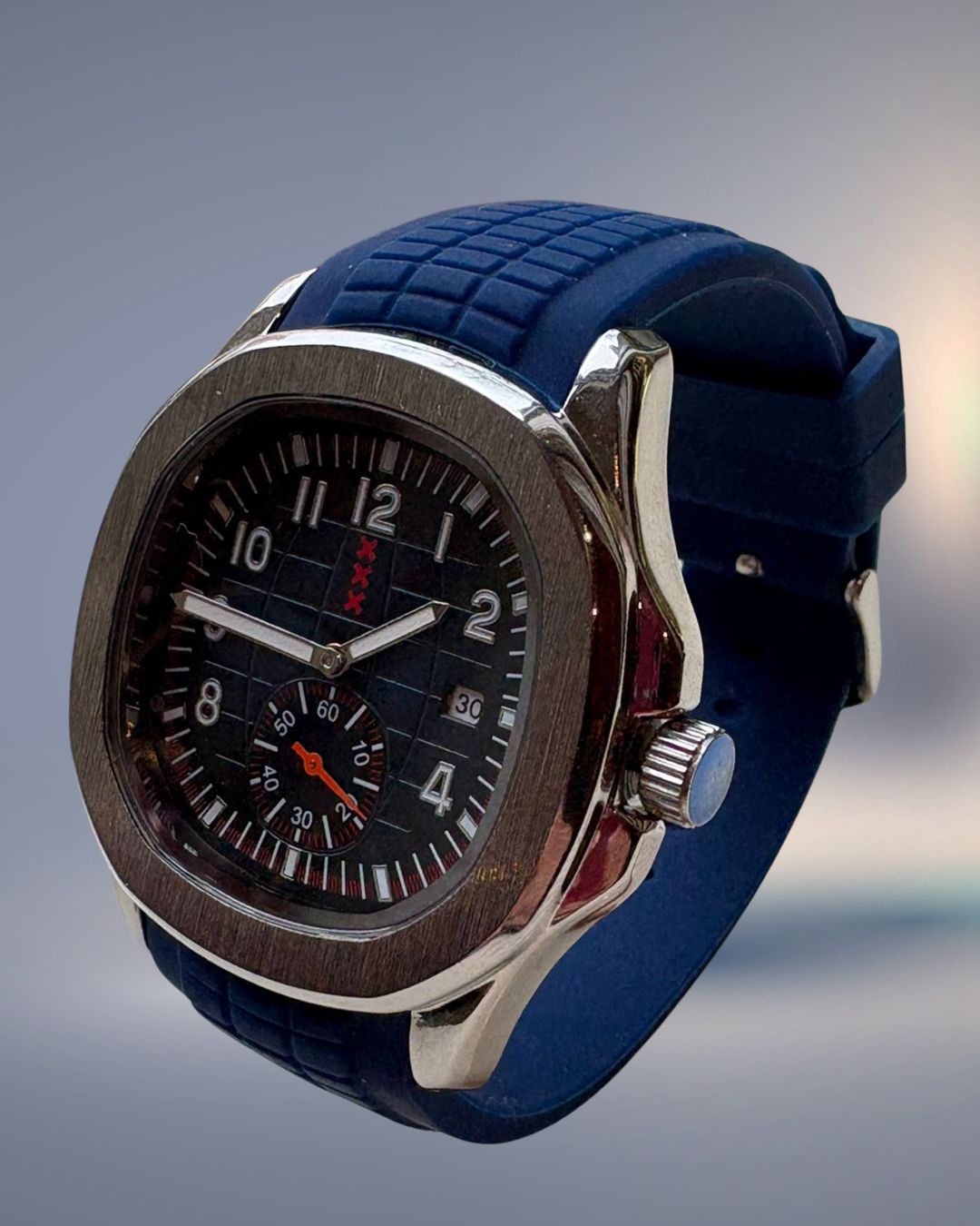 Mokumklokkie Staal/Blauw