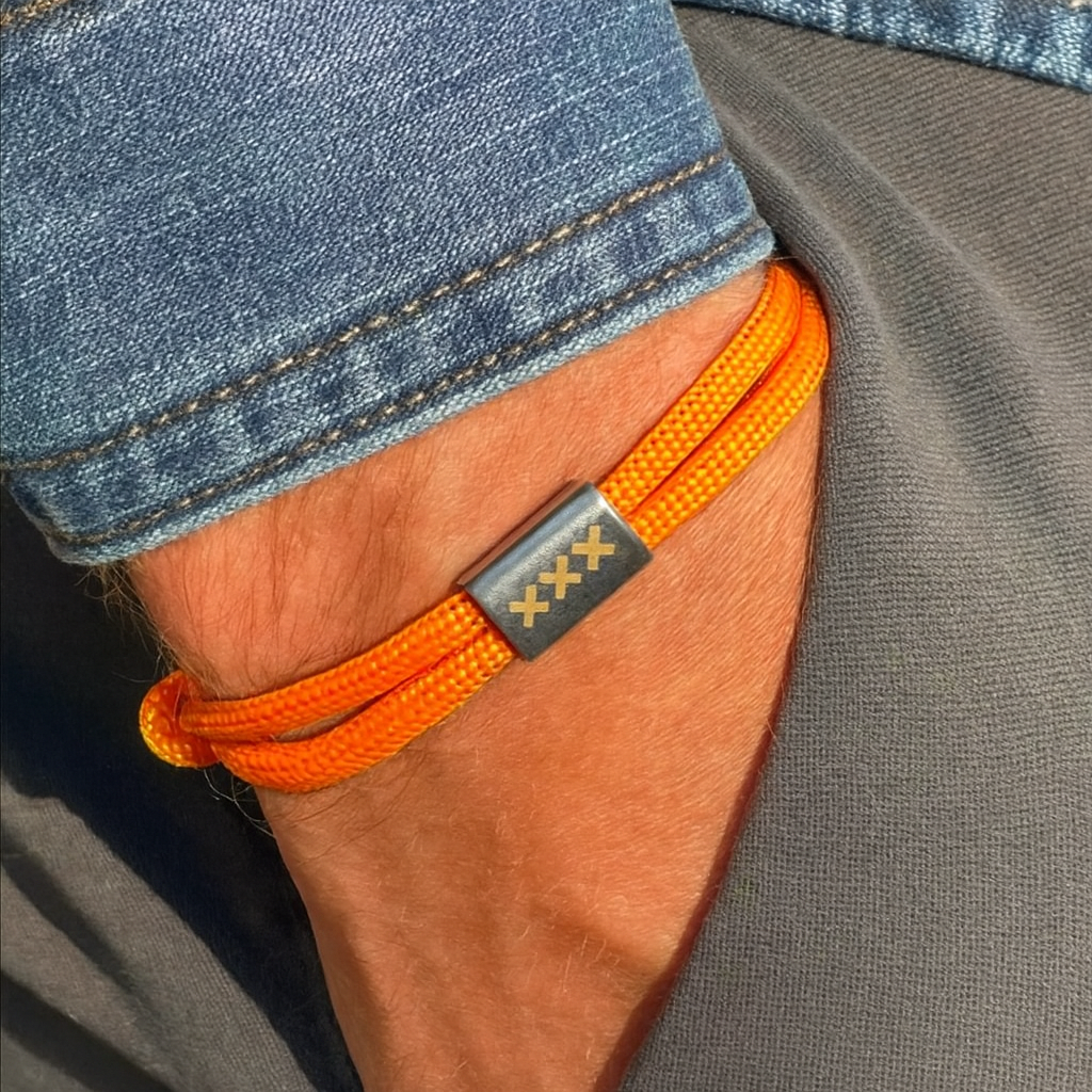 Amsterdam XXX -  Oranje Flat Rope - Silver