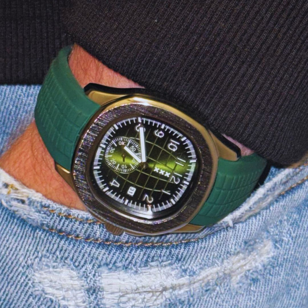 Mokumklokkie Staal/Groen