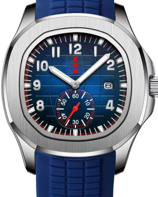 Mokumklokkie Staal/Blauw