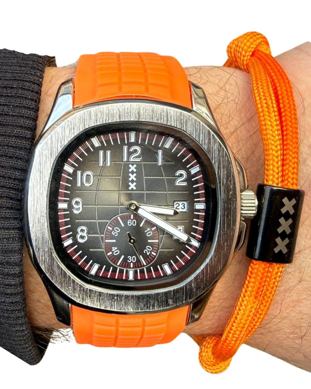 Mokumklokkie Staal/Oranje