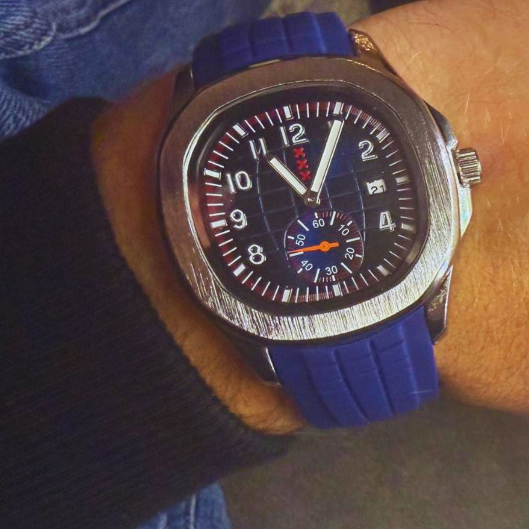 Mokumklokkie Staal/Blauw