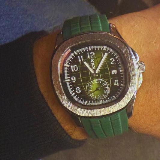 Mokumklokkie Staal/Groen