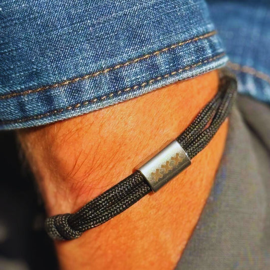 Amsterdam XXX -  Black Flat Rope - Silver