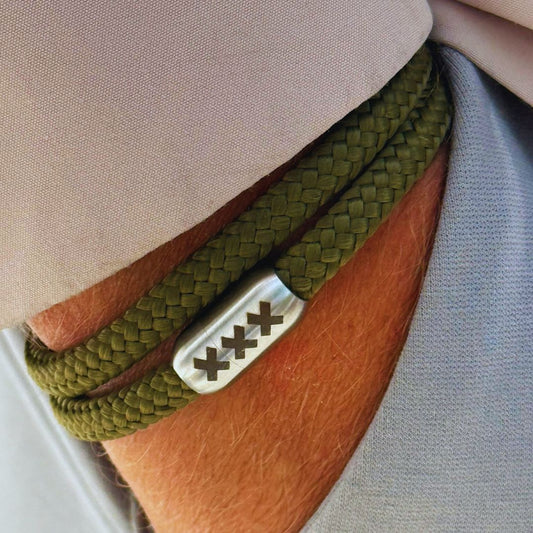 Amsterdam XXX - DUBBEL Scheepstouw Army / Zilver