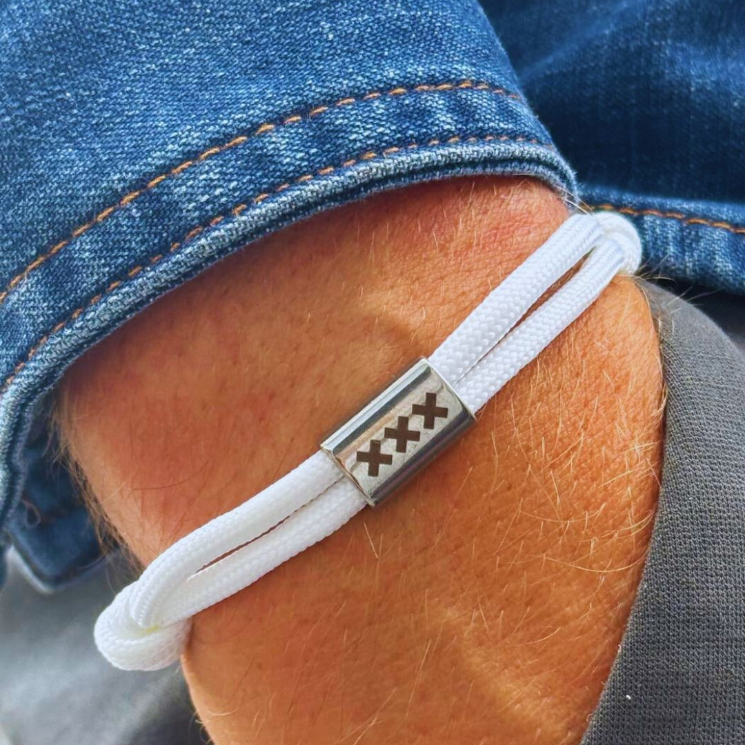 Amsterdam XXX - Flat White Rope - Silver