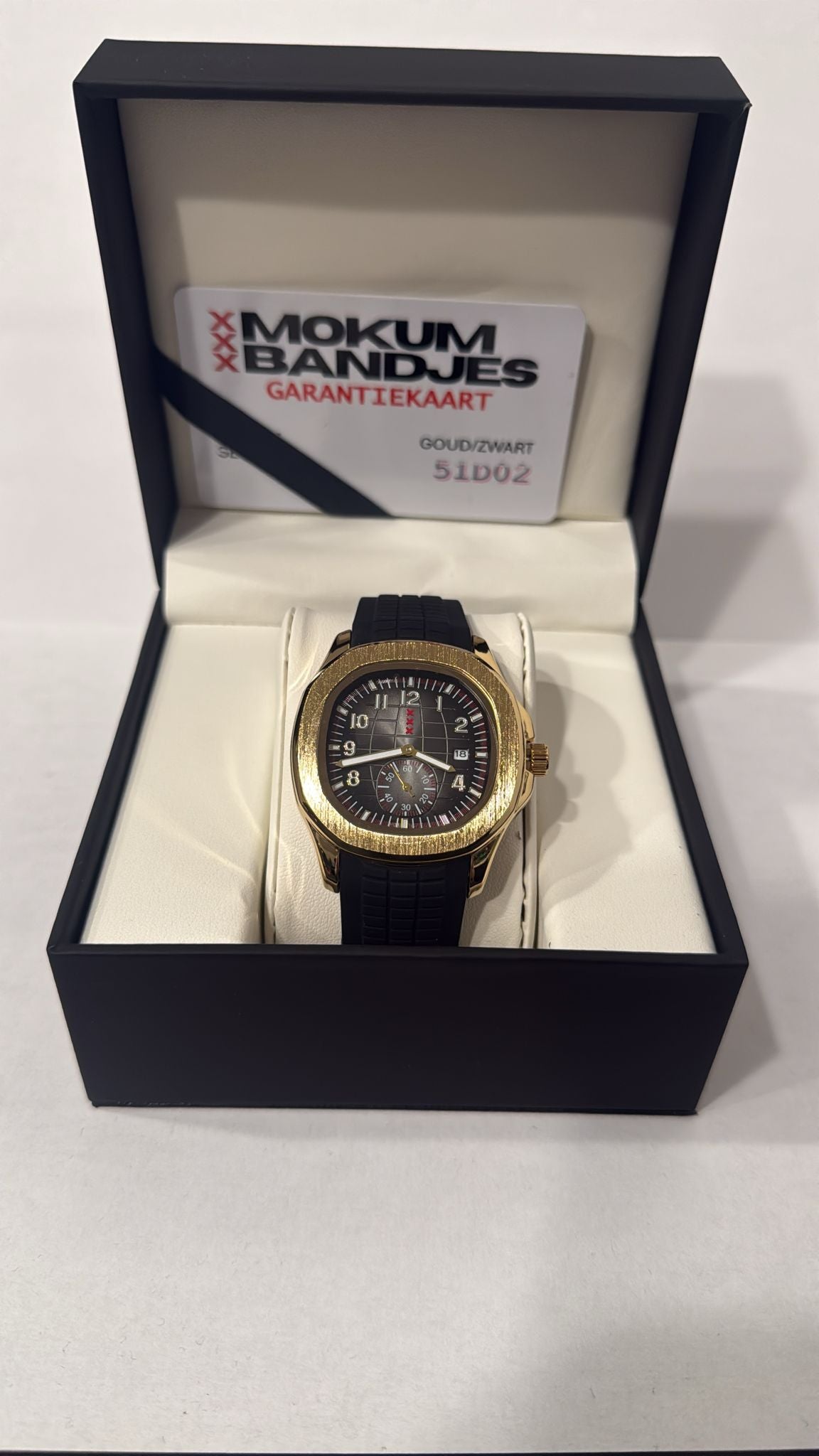 Mokumklokkie Goud/Zwart